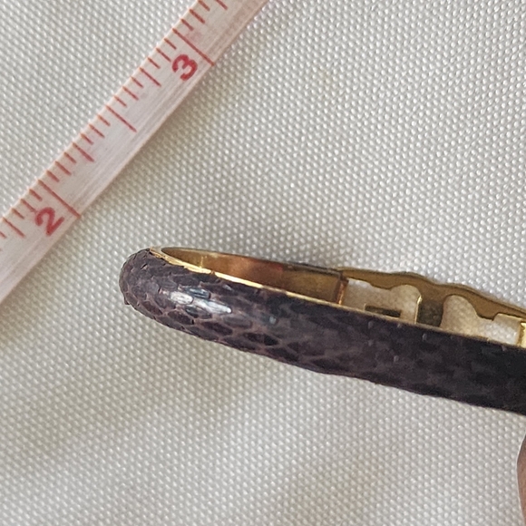 Florence 24k gold plated and snake leather bracelet - Picture 5 of 5